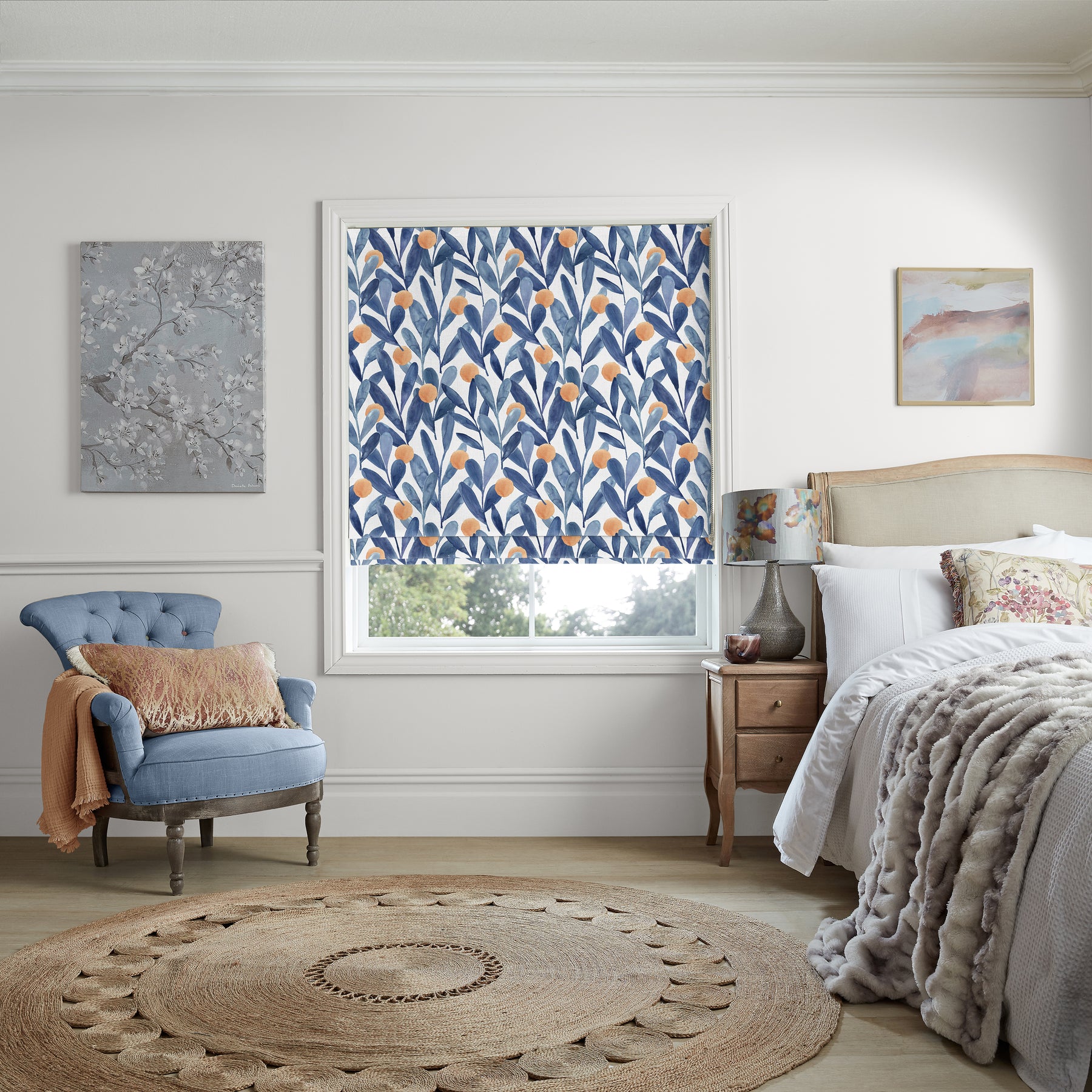 Voyage Enso Made to Measure Roman Blind Cobalt