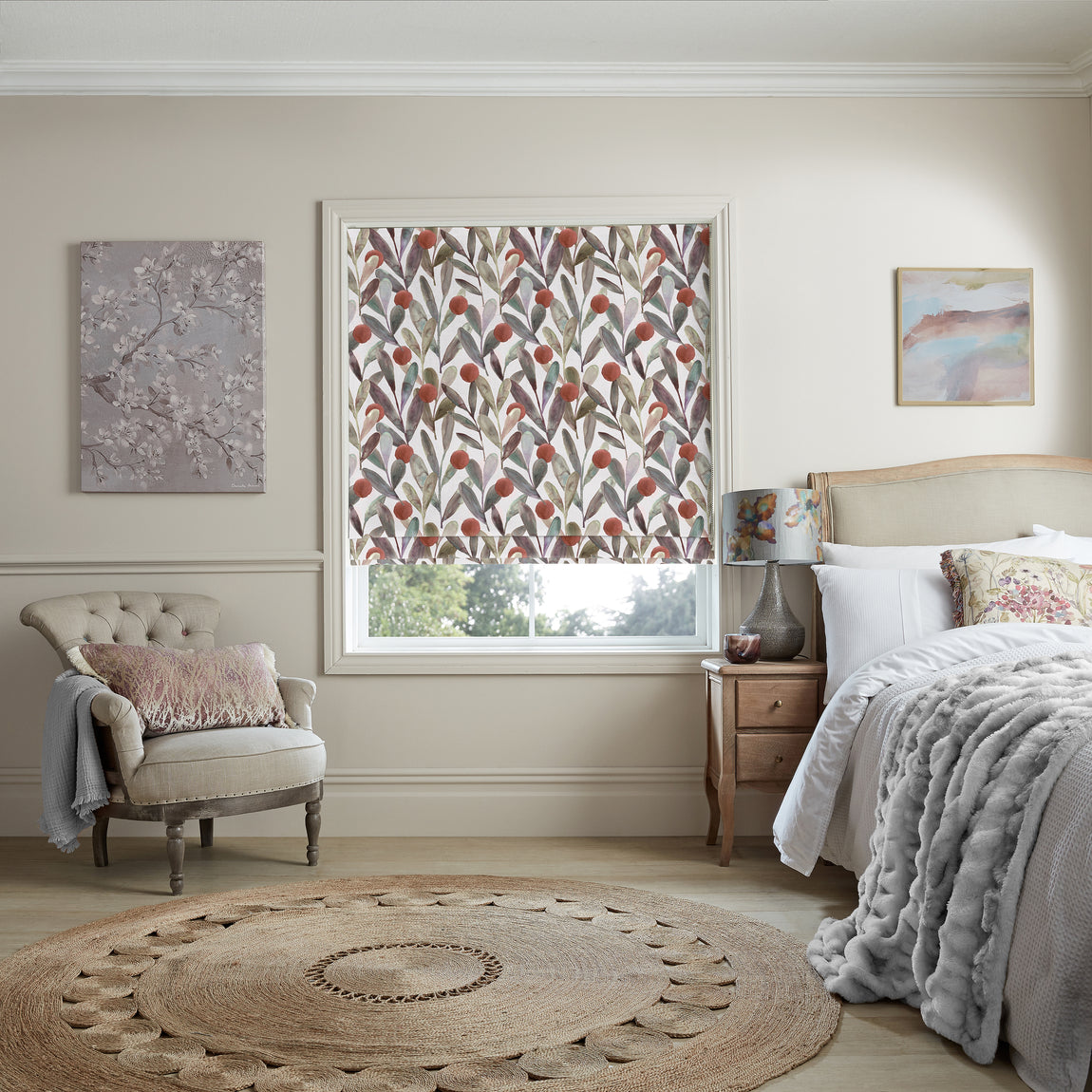 Voyage Enso Made to Measure Roman Blind Mulberry