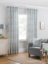 Everley Ready Made Lined Eyelet Curtains Azure