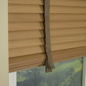 35mm Primary Tape Wooden Venetian Made To Measure Blind Medium Oak