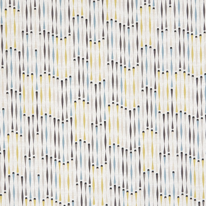 Cassandra Curtain Fabric Charcoal / Chartreuse