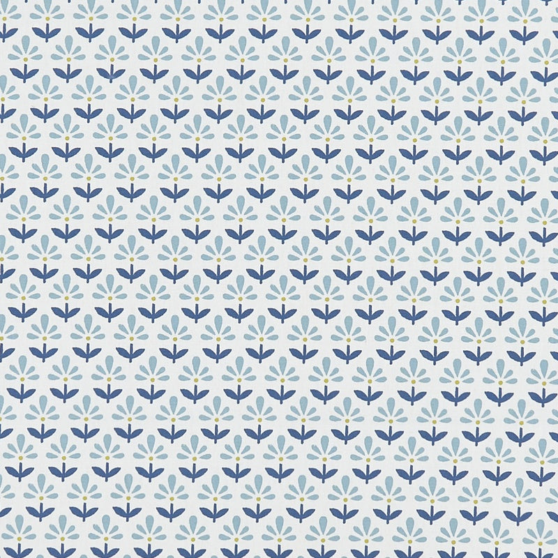 Clarke & Clarke Fleur Fabric Denim