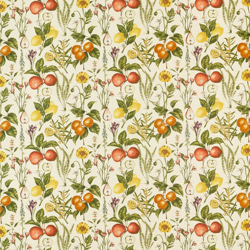Clarke & Clarke Sorento Fabric Multi and Linen