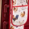 Ulster Weavers Farm Birds Double Oven Glove Red