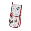 Ulster Weavers Farm Birds Double Oven Glove Red