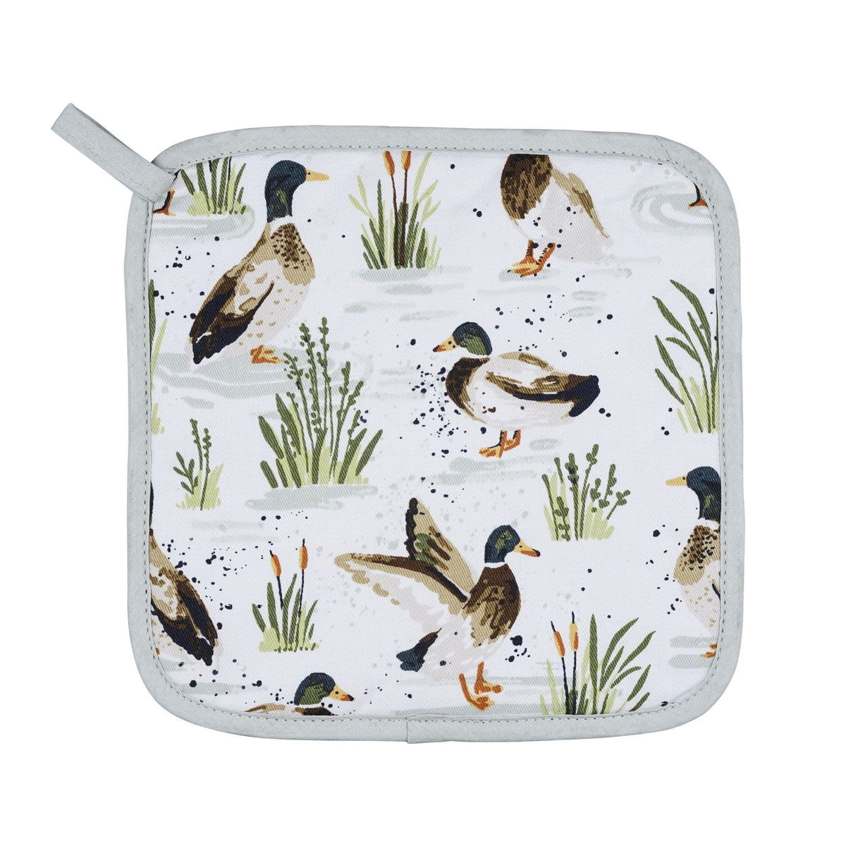 Ulster Weavers Farmhouse Ducks Pot Mat Sage