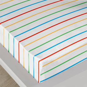 Farmyard Friends Fitted Sheet Single Blue