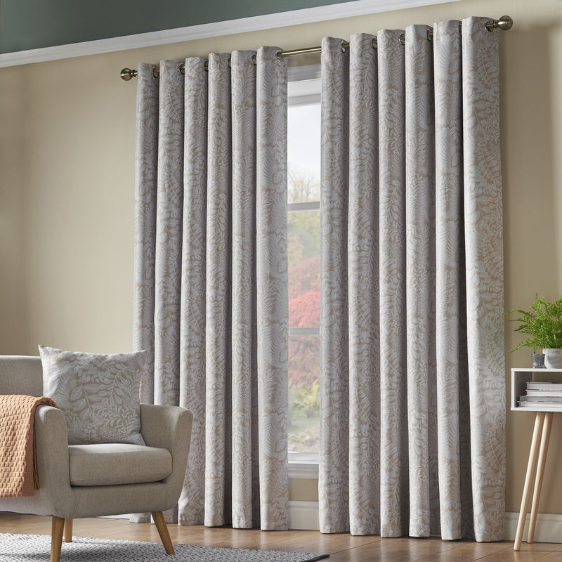 Ferndown Blockout Ready Made Eyelet Curtains Cream