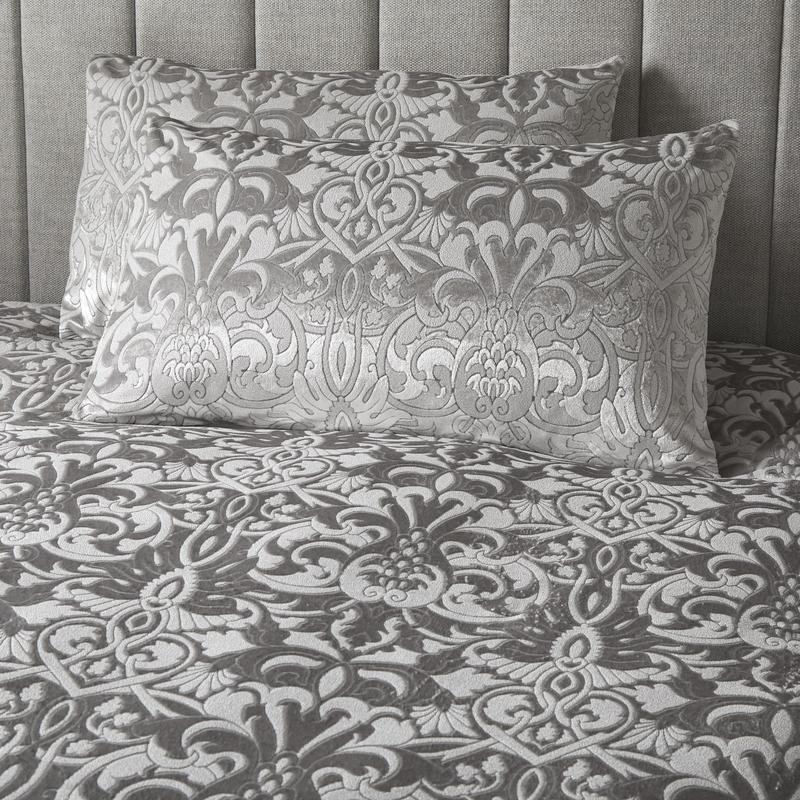 Laurence Llewelyn-Bowen Firenza Duvet Cover Bedding Set Silver