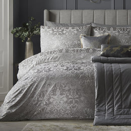 Laurence Llewelyn-Bowen Firenza Duvet Cover Bedding Set Silver