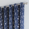 Fleur Ready Made Eyelet Blockout Curtains Navy