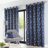 Fleur Ready Made Eyelet Blockout Curtains Navy