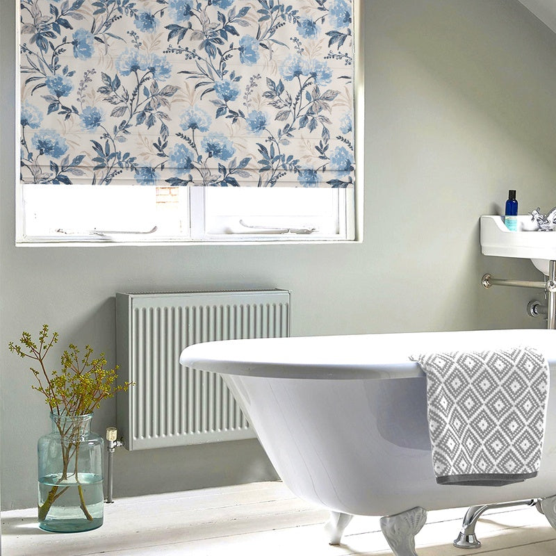 Flora Made to Measure Roman Blind Grey Skies