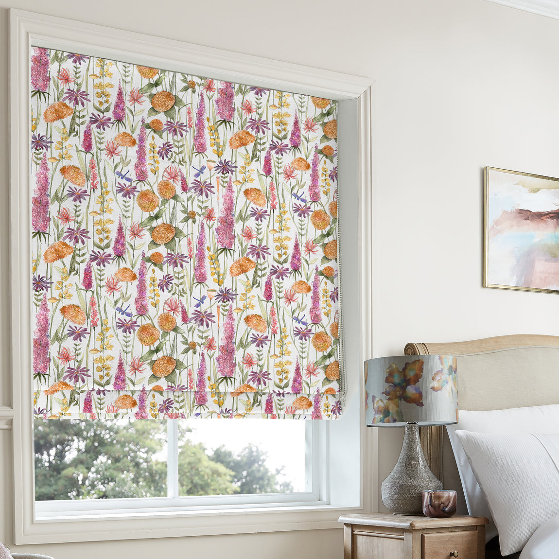 Voyage Florabunda Made to Measure Roman Blind Russett Linen