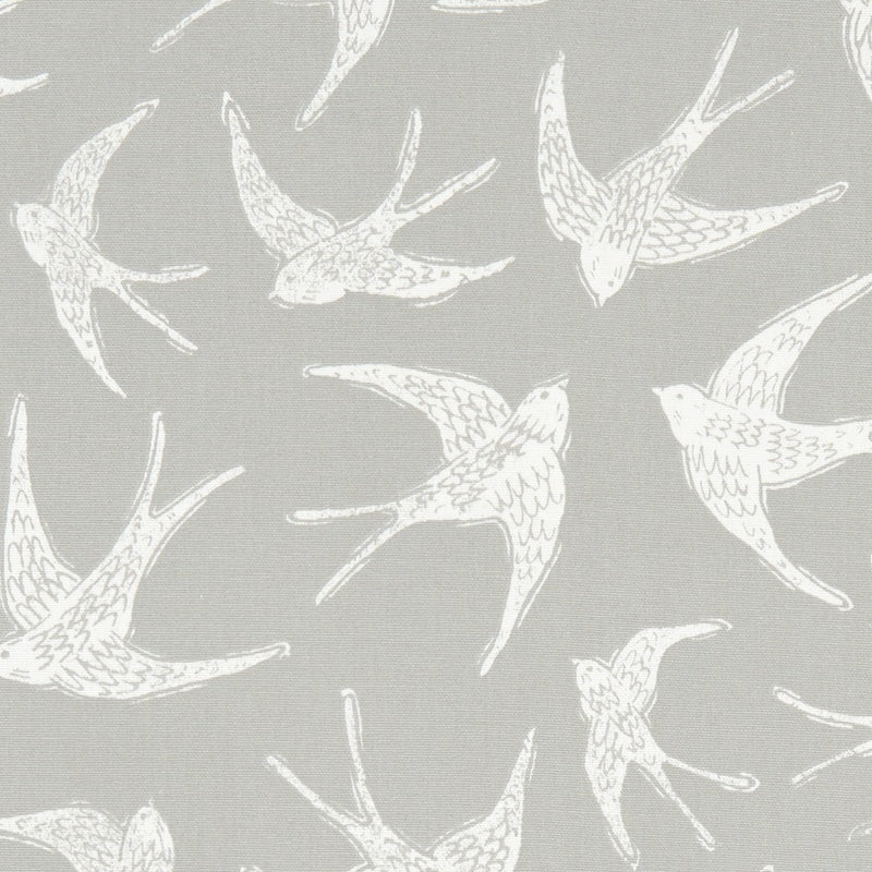 Clarke & Clarke Fly Away Fabric Grey