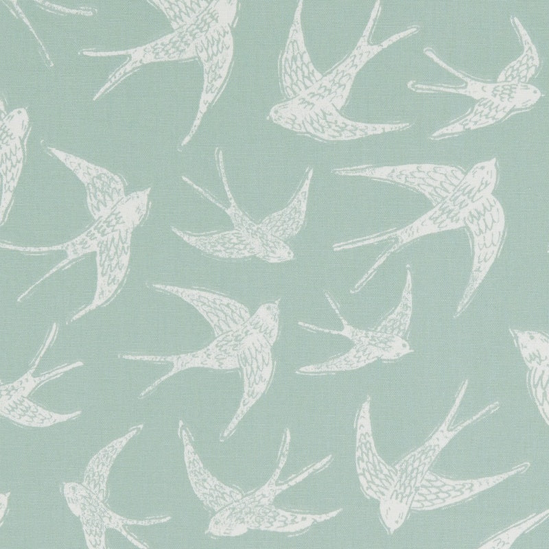 Clarke & Clarke Fly Away Fabric Mineral