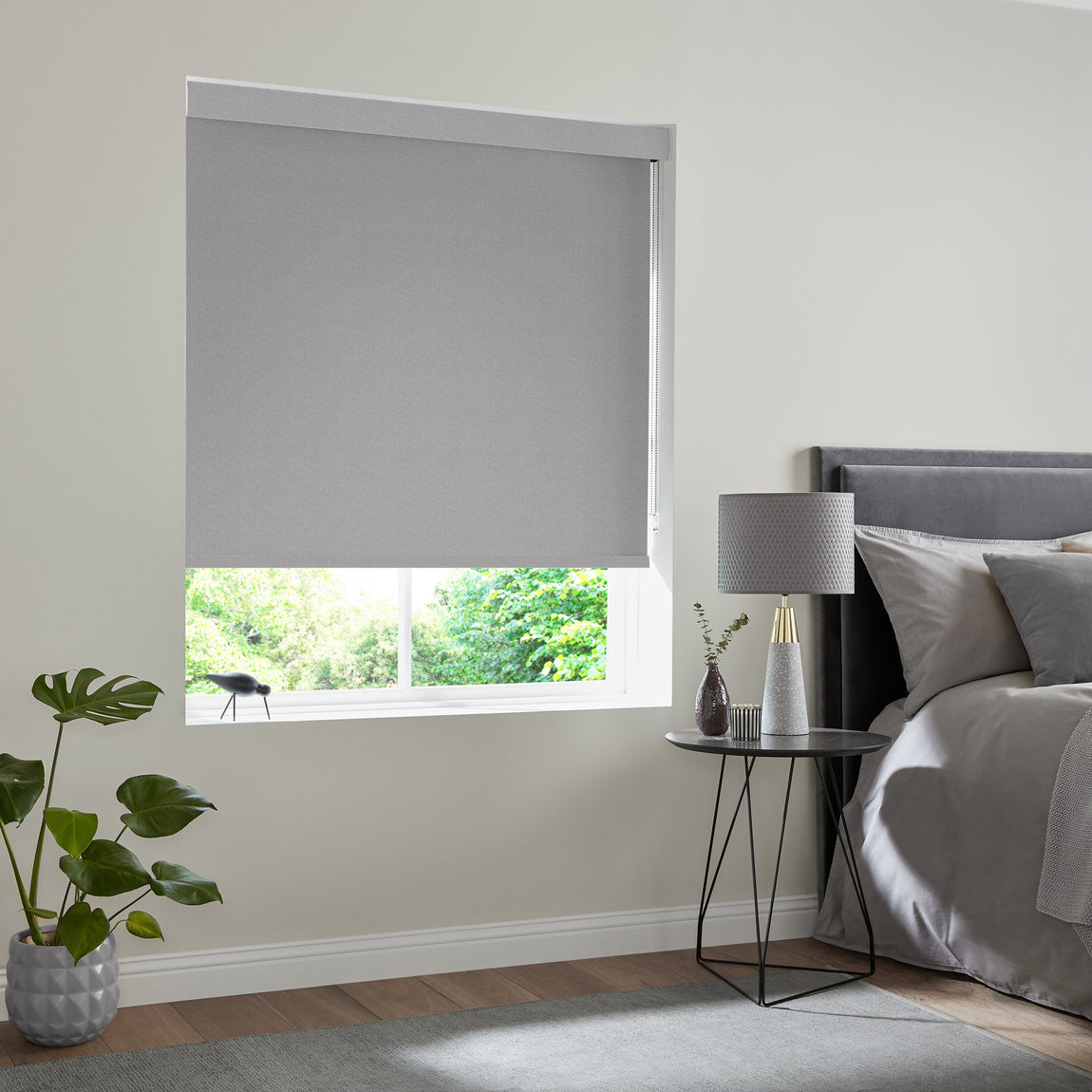 Optic Made to Measure Blackout Roller Blind Grey