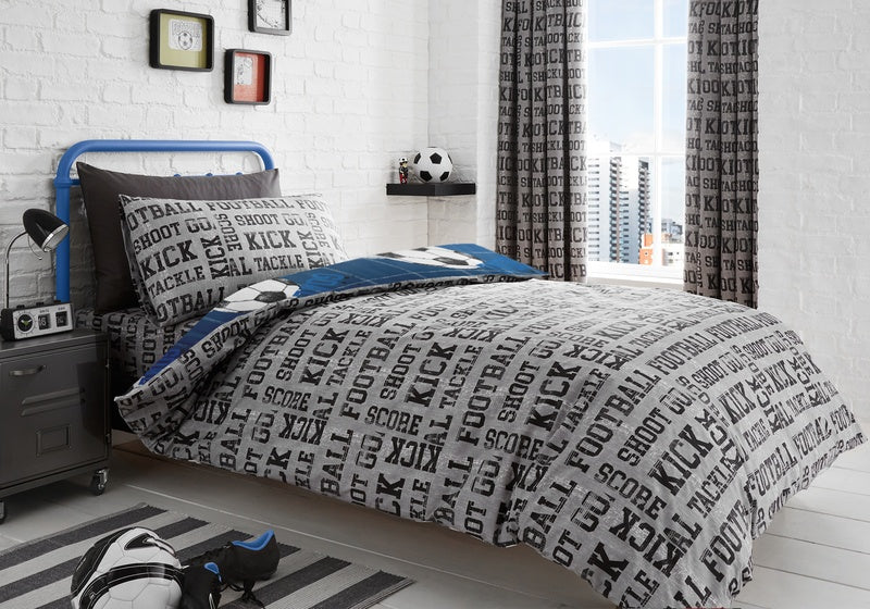 Football Bedding Set Blue