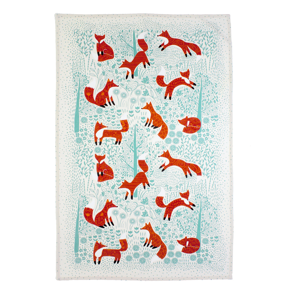 Ulster Weavers Foraging Fox Tea Towel Blue