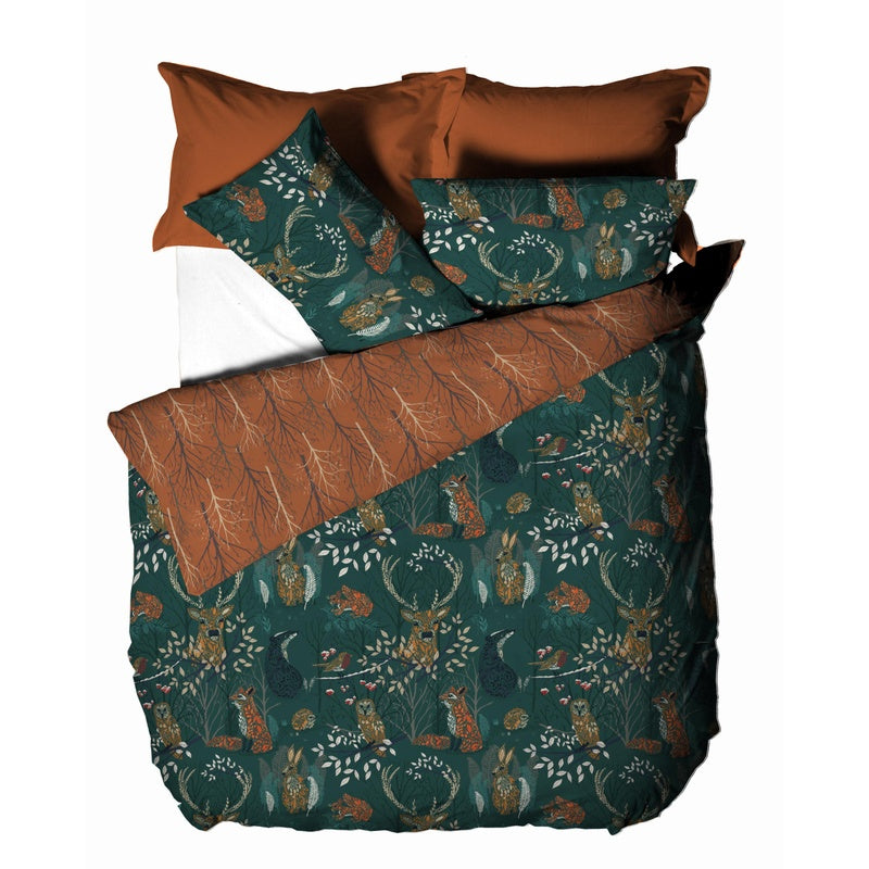 Furn Forest Fauna Duvet Cover Bedding Set Emerald