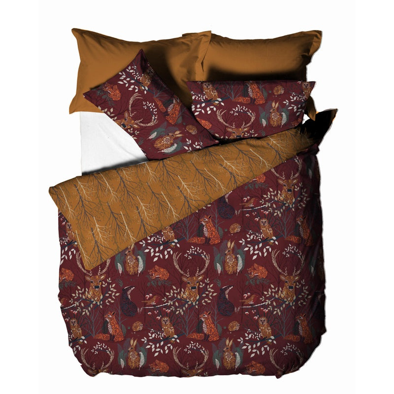 Furn Forest Fauna Duvet Cover Bedding Set Rust
