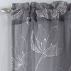 Freya Ready Made Single Voile Curtain Grey