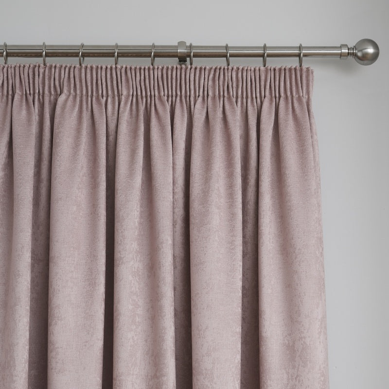 Fusion Galaxy Dimout Ready Made Pencil Pleat Curtains Blush