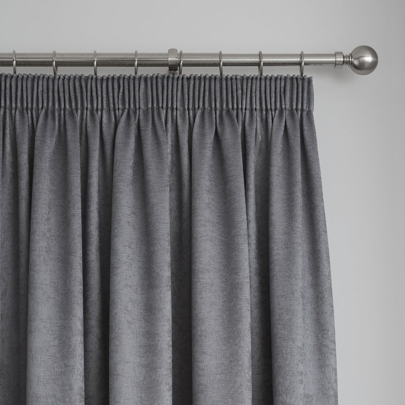 Fusion Galaxy Dimout Ready Made Pencil Pleat Curtains Charcoal