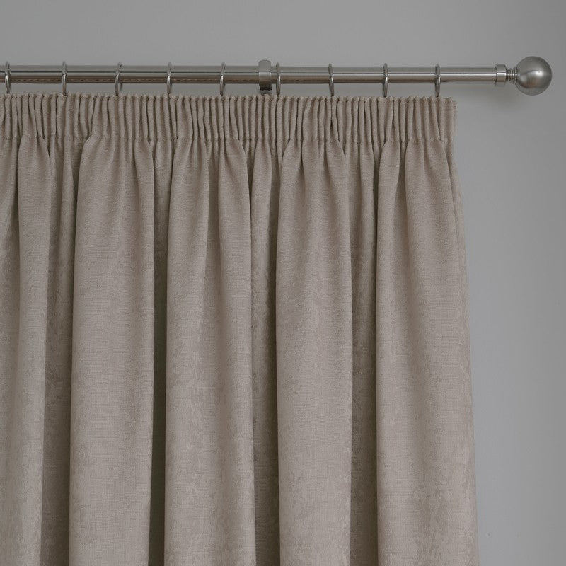Fusion Galaxy Dimout Ready Made Pencil Pleat Curtains Natural