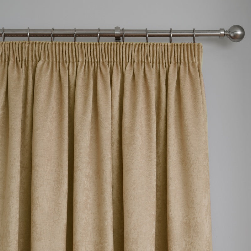 Fusion Galaxy Dimout Ready Made Pencil Pleat Curtains Ochre