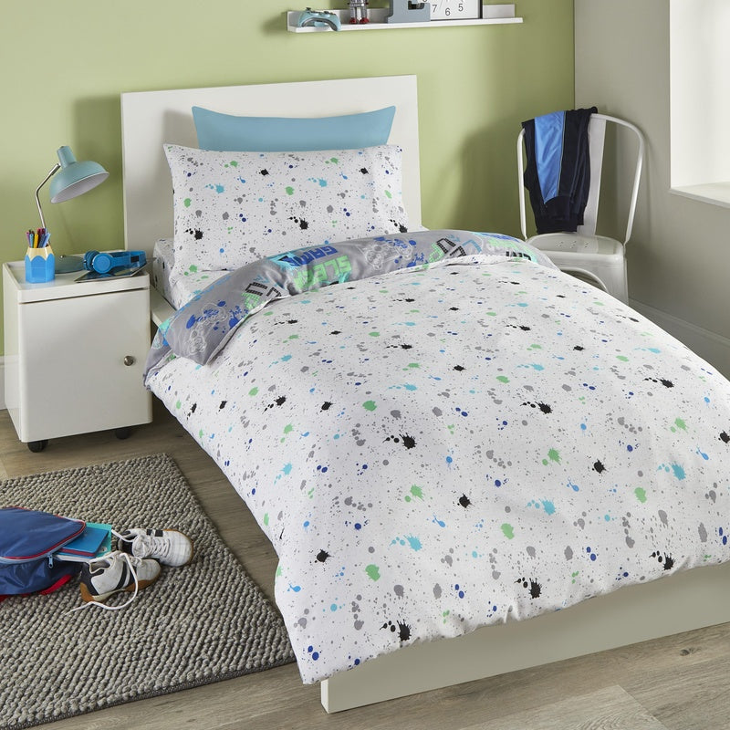 Bedlam Game Glow Duvet Cover Bedding Set Grey