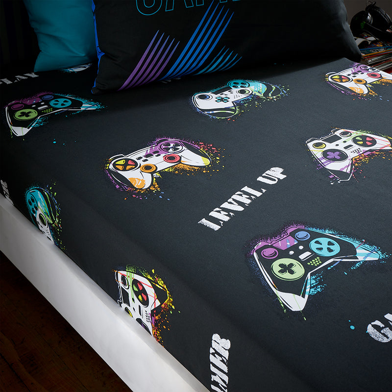 Catherine Lansfield Game Over Duvet Cover Bedding Set Black