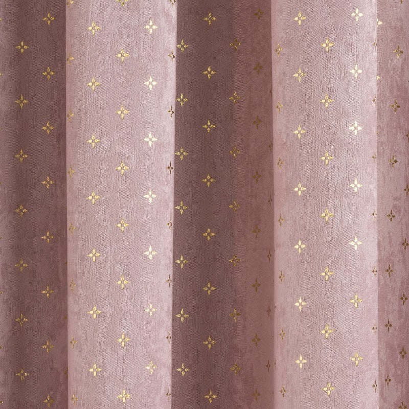 Gemini Ready Made Thermal Blockout Curtains Blush