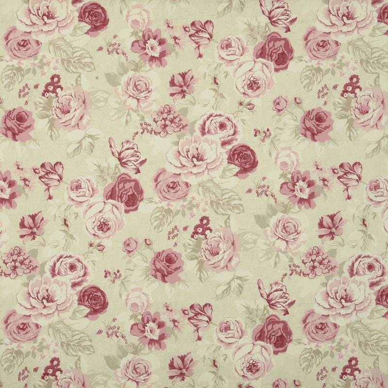 Genevieve Curtain Fabric Raspberry