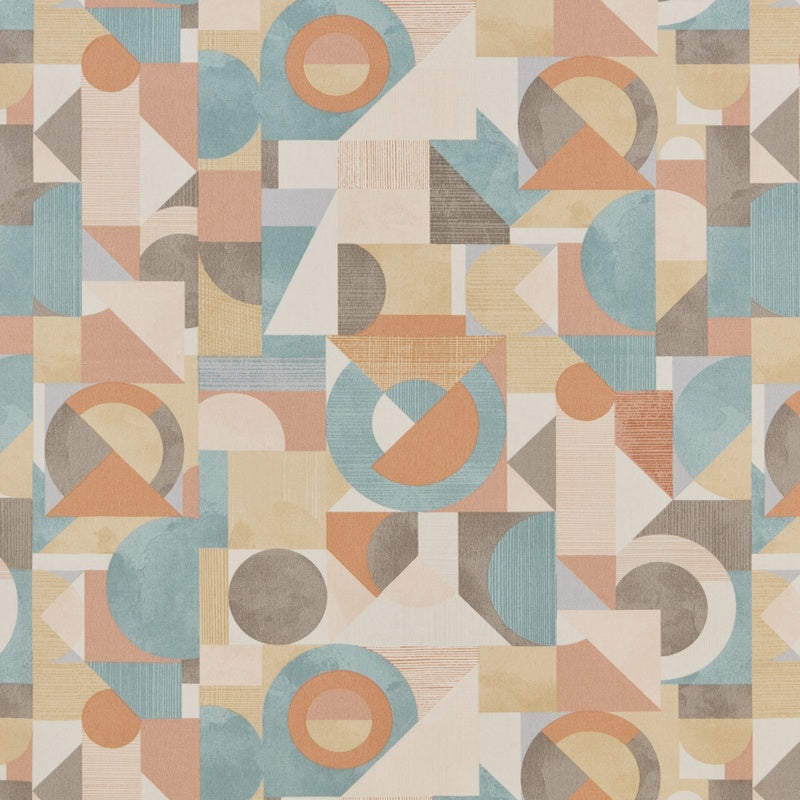 Geometrica Curtain Fabric Mandarin