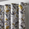 Giverny Blackout Ready Made Eyelet Curtains Ochre