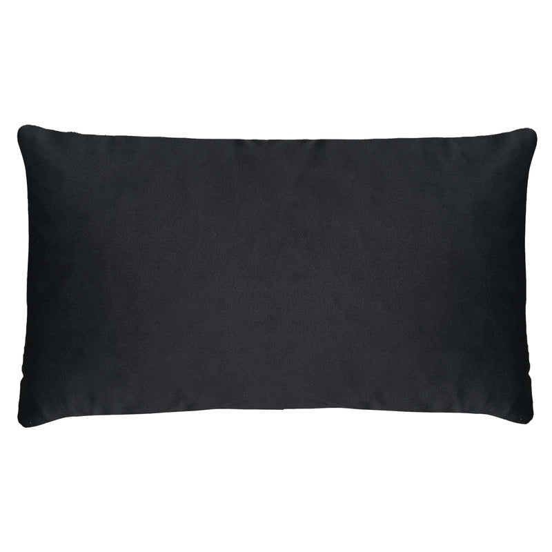 Gold Bee Velvet Boudoir Filled Cushion 30cm x 50cm Black