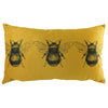 Evans Lichfield Gold Bee Velvet Boudoir Filled Cushion 30cm x 50cm
