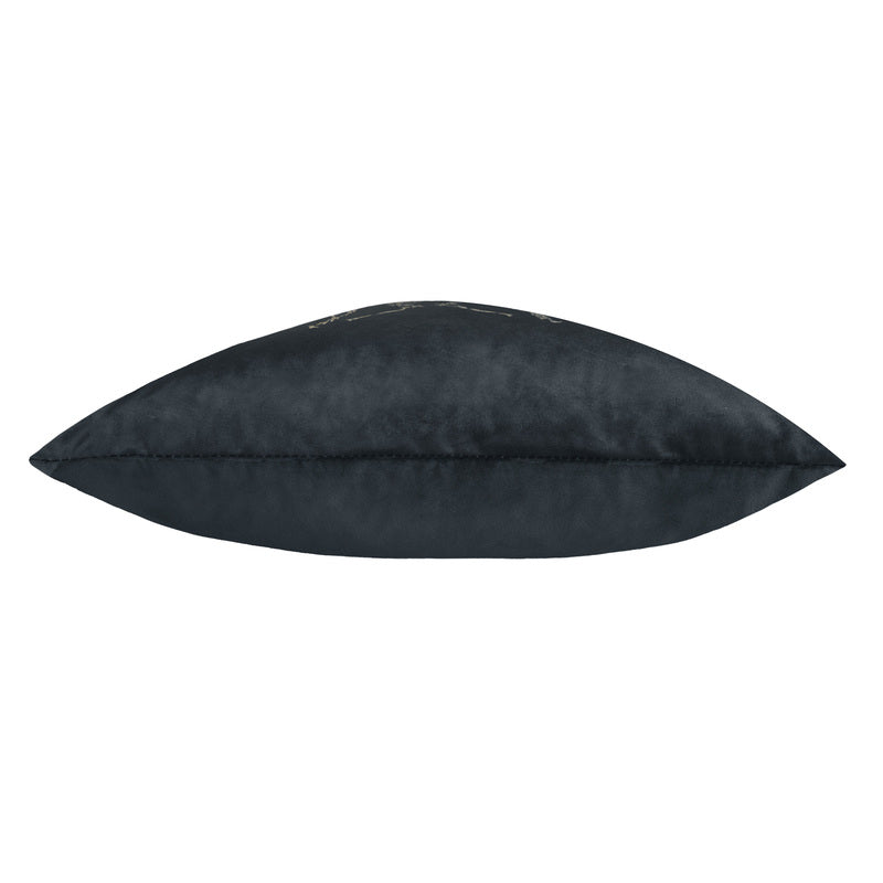 Evans Lichfield Gold Bee Velvet Filled Cushion 43cm x 43cm Black