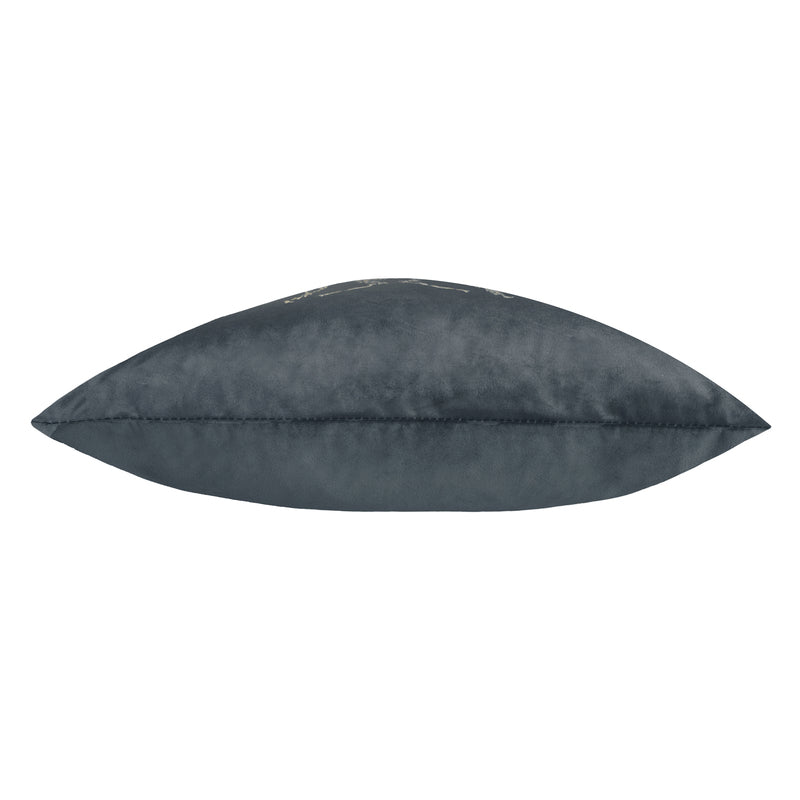 Evans Lichfield Gold Bee Velvet Filled Cushion 43cm x 43cm Grey
