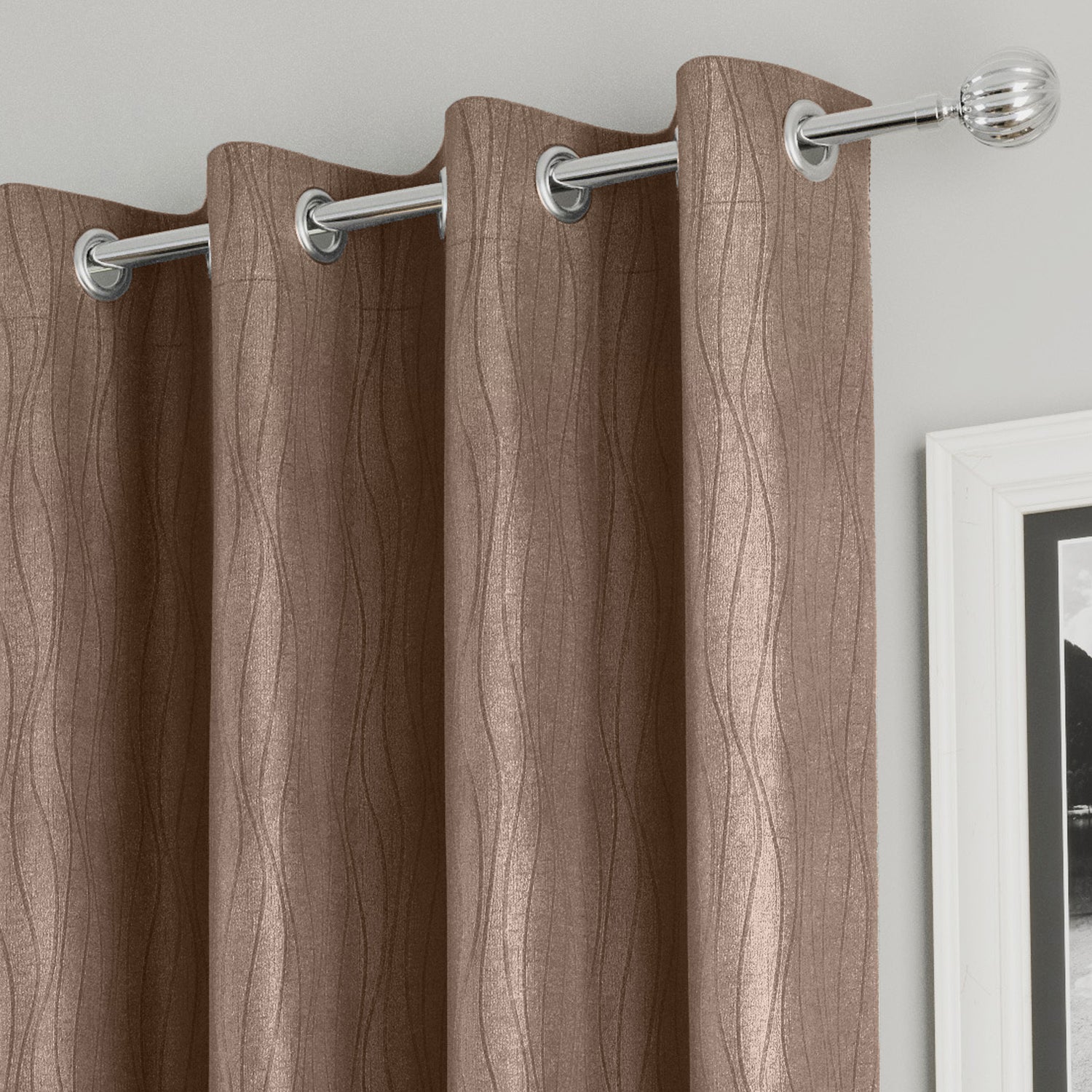 Goodwood Blockout Ready Made Eyelet Curtains Bronze