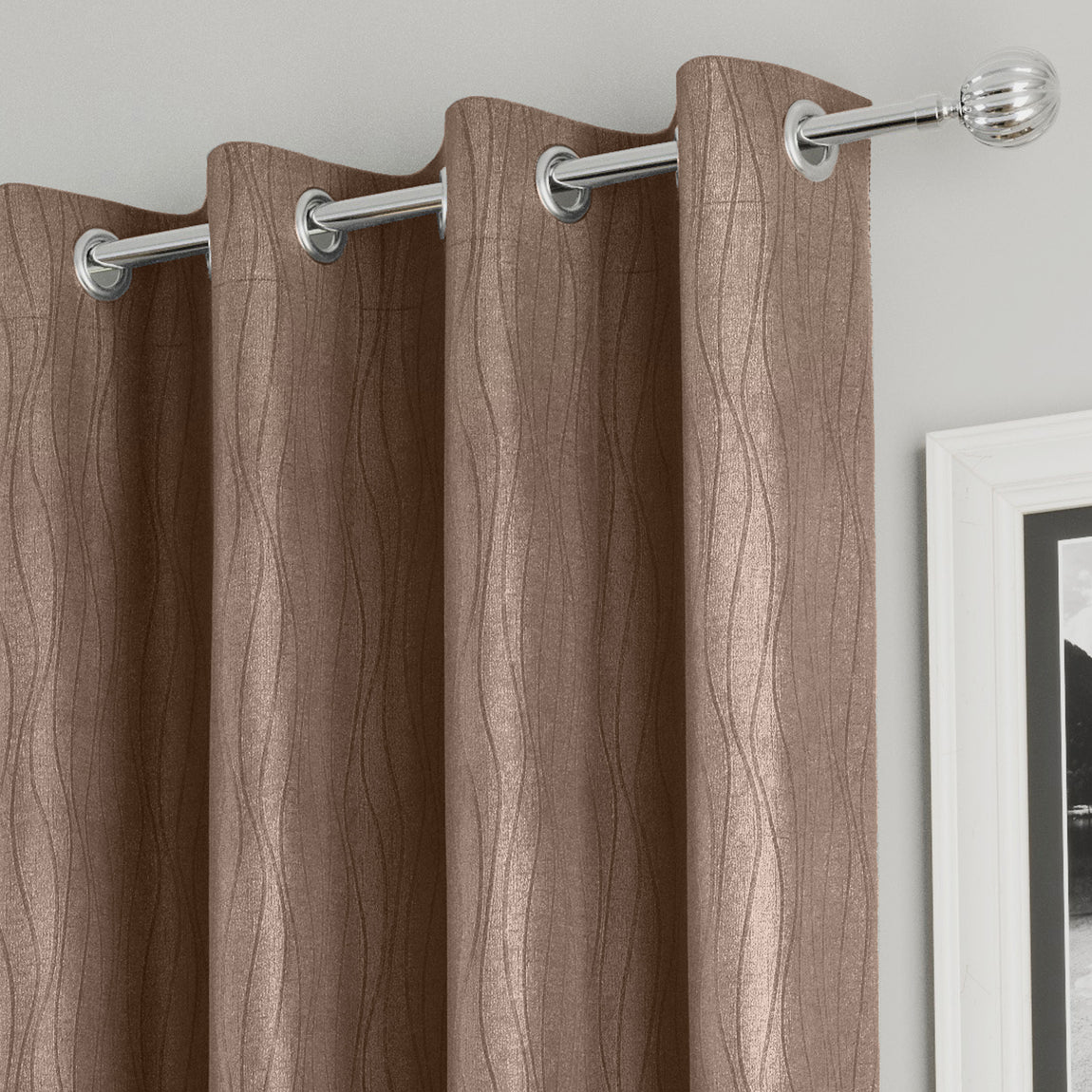Goodwood Blockout Ready Made Eyelet Curtains Bronze