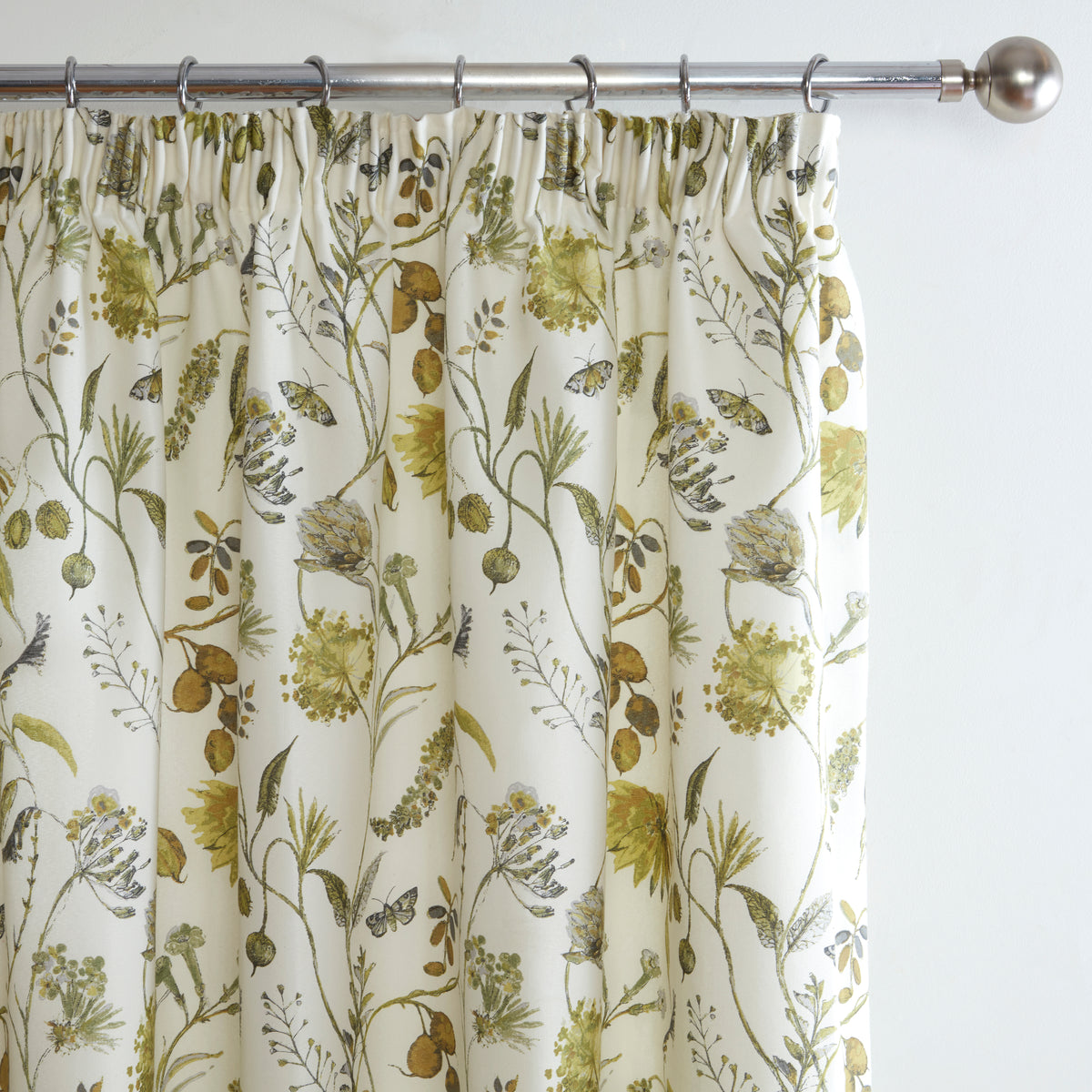 Grove Ready Made Pencil Pleat Curtains Fennel