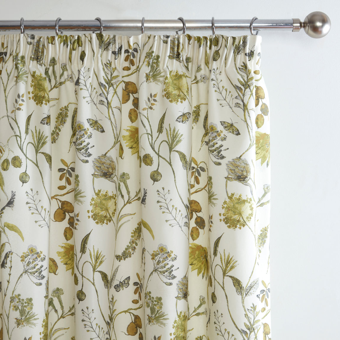 Grove Ready Made Pencil Pleat Curtains Fennel