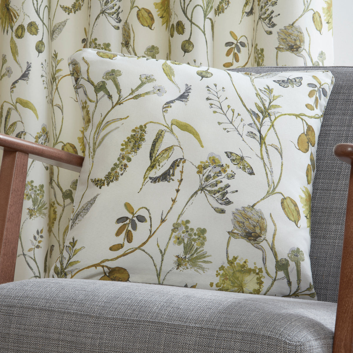 Grove Ready Made Pencil Pleat Curtains Fennel