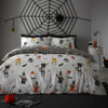 Halloween Party Duvet Cover Bedding Set Grey