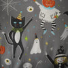 Halloween Party Duvet Cover Bedding Set Grey