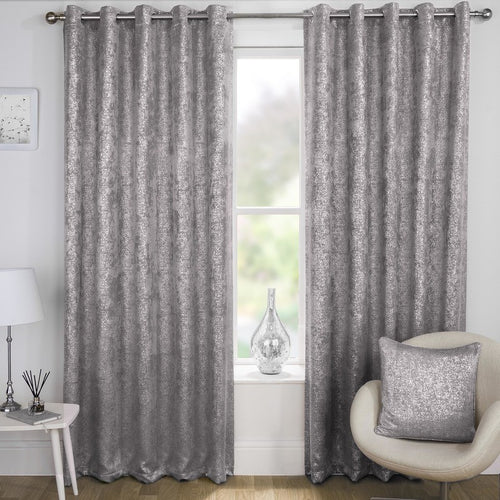 Halo Blockout Ready Made Eyelet Curtains Grey