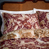 Paoletti Harewood Duvet Cover Bedding Set Ruby