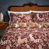 Paoletti Harewood Duvet Cover Bedding Set Ruby